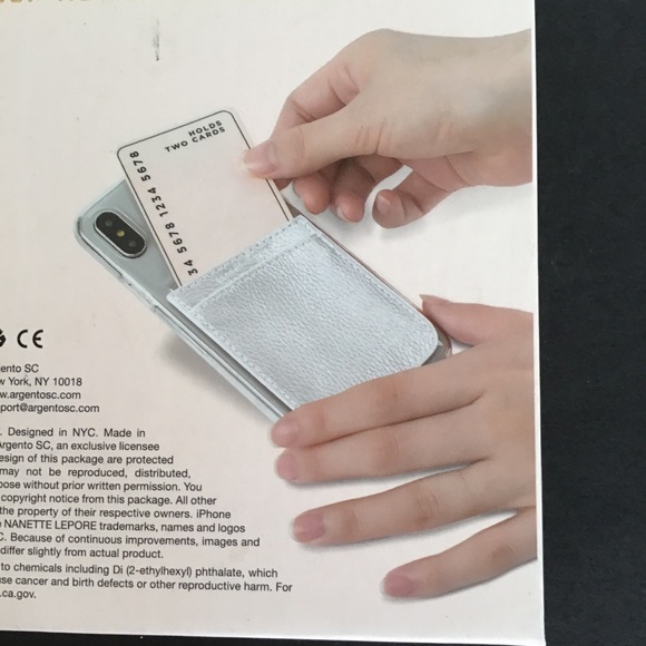 NANETTE LEPORE SILVER GLITTER PHONE POCKET… - Picture 8 of 8